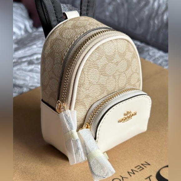 Rare Colorway! Coach Mini Court Backpack Bag Charm Keychain - Picture 1 of 6